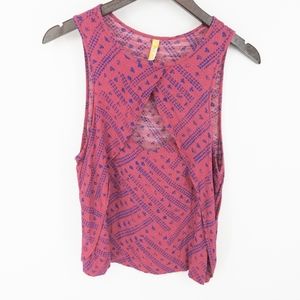Free People Keyhole Front Draped Sleeveless Top S